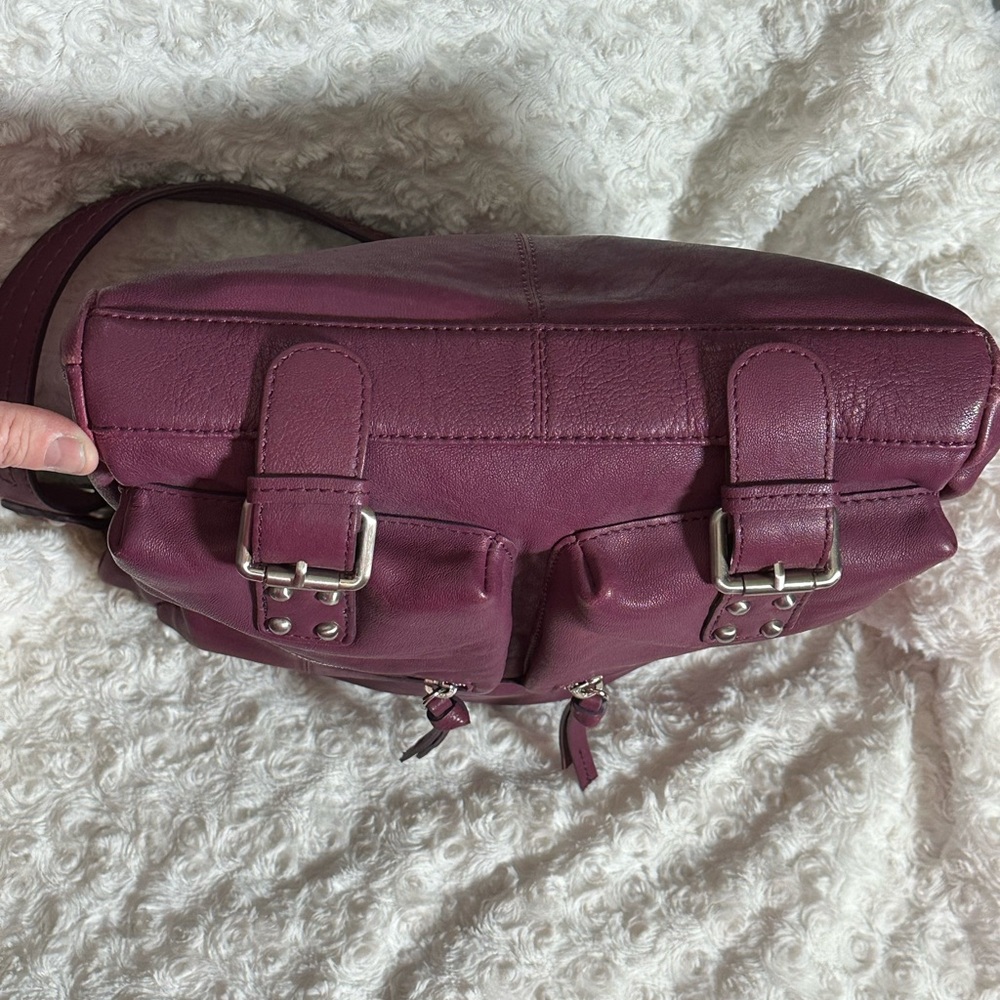 Nino BOSSI Elegant Purple Leather Women's Bag - Picture 3 of 3